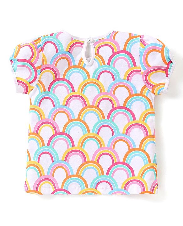 Babyhug Cotton Half Sleeves Top Text Print Pack of 2 - Multicolour