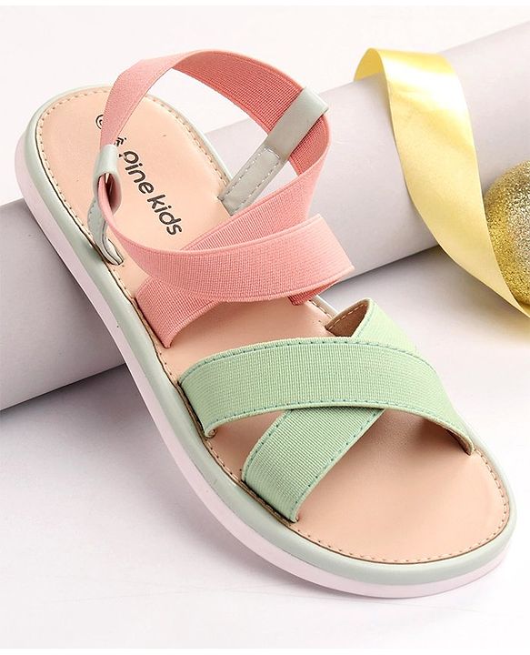 Pine Kids Back Strap Closure Sandals - Mint Green