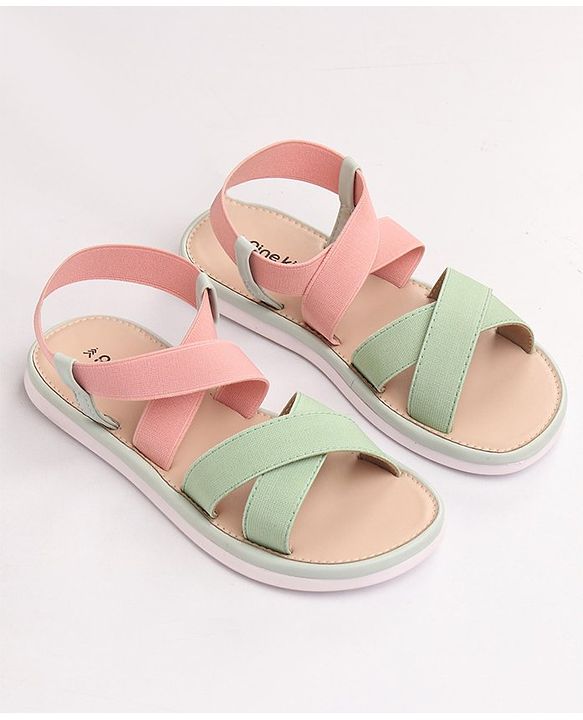 Pine Kids Back Strap Closure Sandals - Mint Green