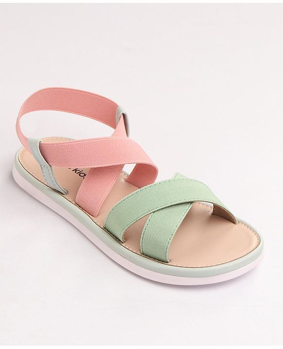 Pine Kids Back Strap Closure Sandals - Mint Green