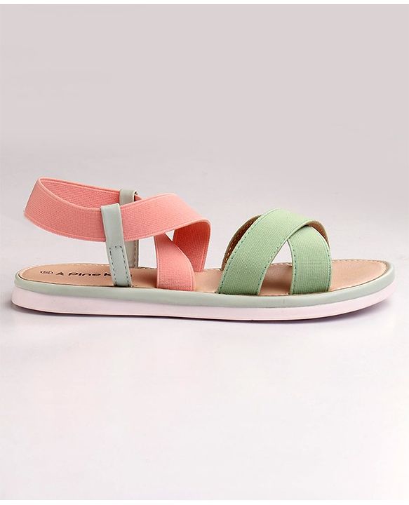 Pine Kids Back Strap Closure Sandals - Mint Green