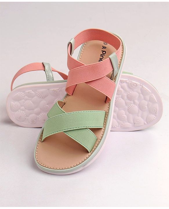 Pine Kids Back Strap Closure Sandals - Mint Green