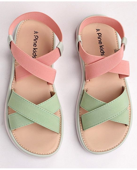 Pine Kids Back Strap Closure Sandals - Mint Green