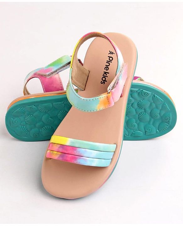 Pine Kids Sandals with Velcro Closure -  Multicolor