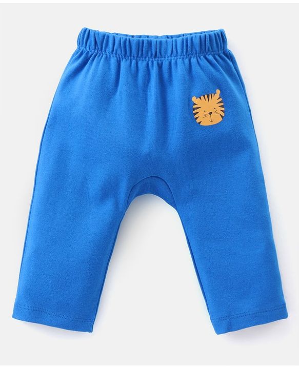 Babyhug Interlock Knit Full Length Diaper Pants Animal Print Pack of 3 - Multicolour