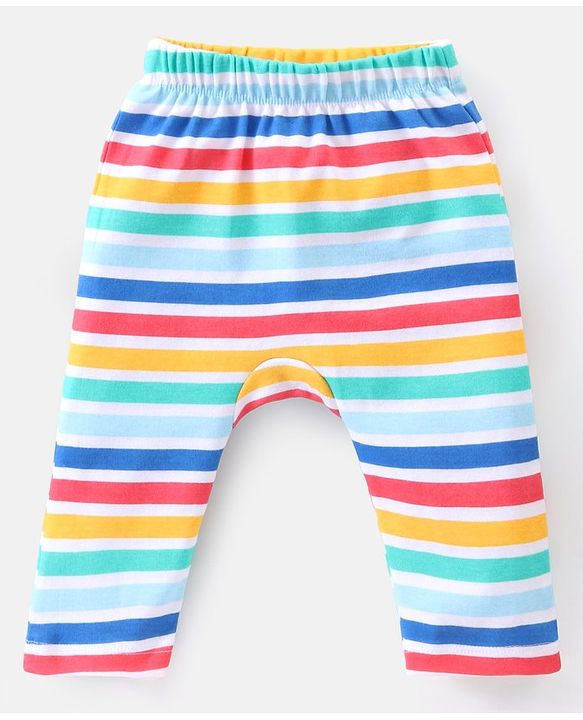 Babyhug Interlock Knit Full Length Diaper Pants Animal Print Pack of 3 - Multicolour