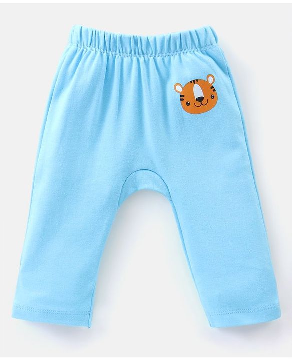 Babyhug Interlock Knit Full Length Diaper Pants Animal Print Pack of 3 - Multicolour