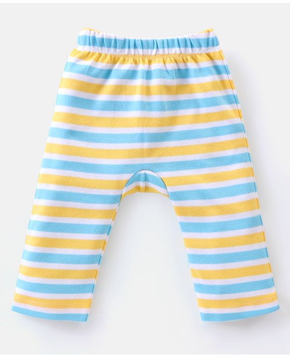 Babyhug Interlock Knit Full Length Diaper Pants Animal Print Pack of 3 - Multicolour