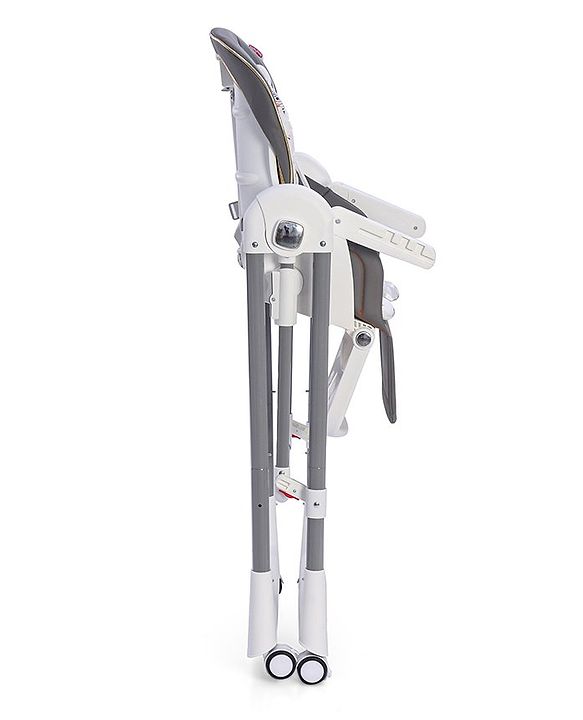 Babyhug Smart 3-in-1 High Chair with Swing for Baby, Adjustable Height, Dual Tray, Reclinable Backrest & Footrest Feeding Chair for 6 Months - 5 Years Kids - Grey
