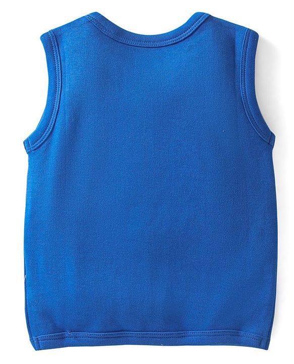 Babyhug 100% Cotton Antibacterial  Sleeveless Vests Striped & Animal Print Pack of 3 - Multicolour