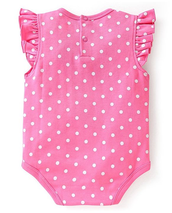 Babyhug 100% Cotton Knit Half Sleeves Onesies Floral Print Pack of 2 - Multicolour