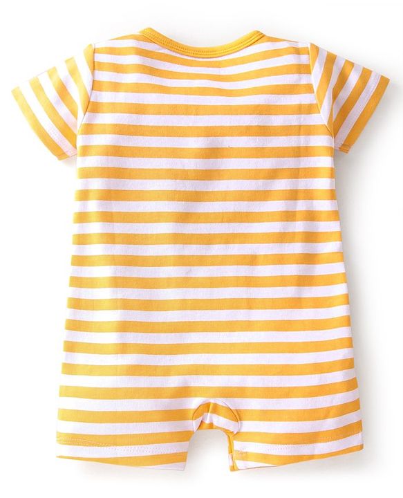 Babyhug 100% Cotton Knit Half Sleeves Romper With Dino Print Pack of 2  - Multicolor