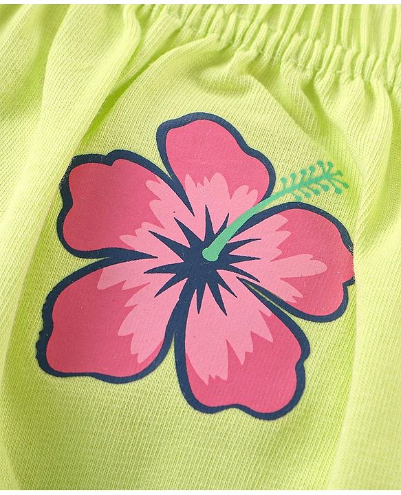 Babyhug 100% Cotton Antibacterial Bloomers Polka Dots and Floral Print Pack of 3 - Pink & Green