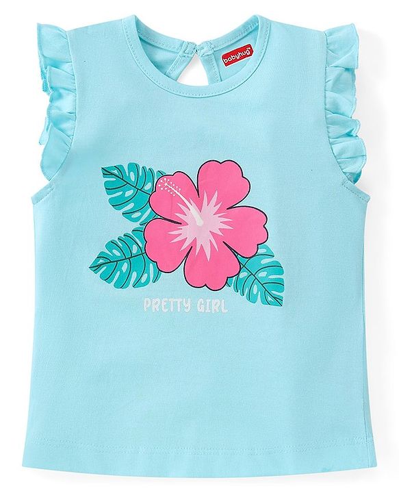Babyhug Cotton Knit Frill Sleeves Top with Floral & Bird Print Pack of 3 - Multicolor