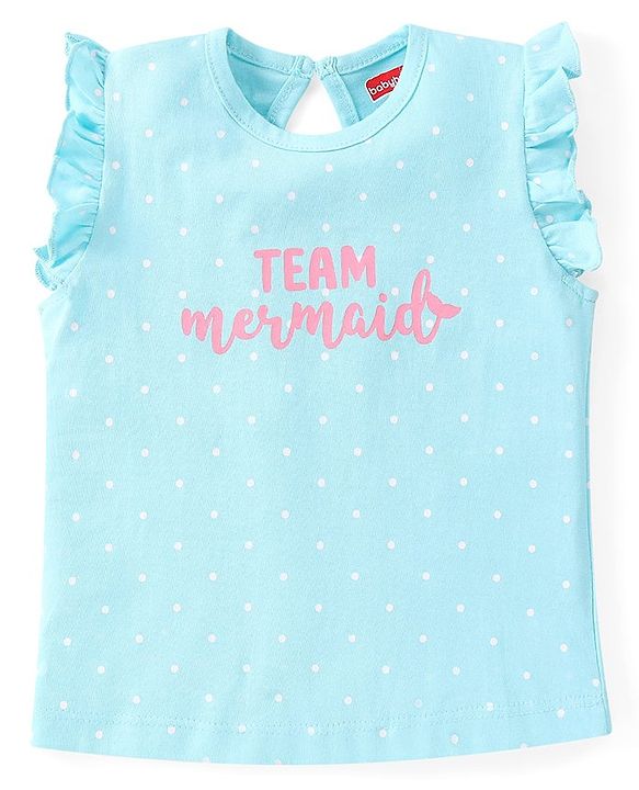 Babyhug Cotton Knit Frill Sleeves Top with Star & Text Print Pack of 3 - Multicolor