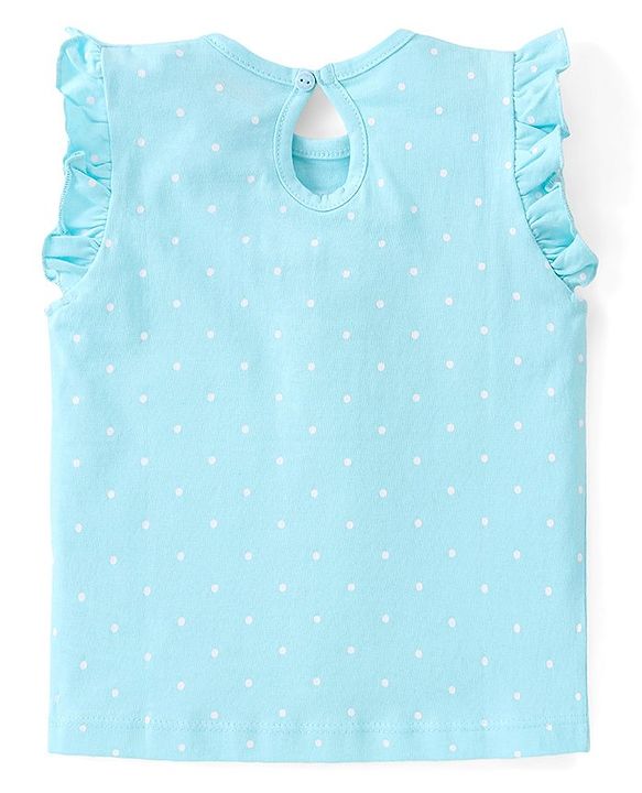 Babyhug Cotton Knit Frill Sleeves Top with Star & Text Print Pack of 3 - Multicolor