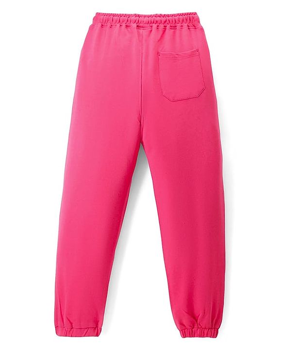 Pine Kids Cotton Knit Full Length  Lounge Pant with Anime Print - Pink