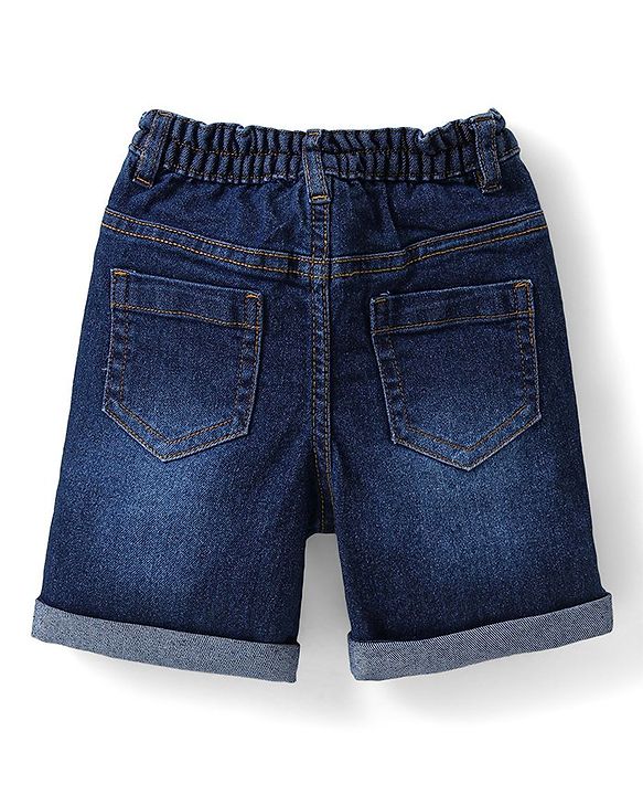 Babyhug Cotton Woven Half Sleeves Checks Shirt & Denim Shorts Set - Pink & Blue