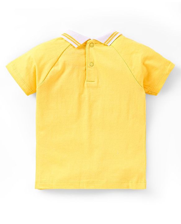 Babyhug Disney Single Jersey Knit Half Sleeves T-Shirt And Shorts Set With Winnie The Pooh Graphics - Yellow & Blue