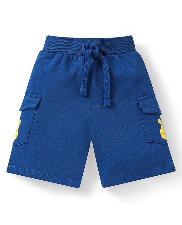 Babyhug Disney Single Jersey Knit Half Sleeves T-Shirt And Shorts Set With Winnie The Pooh Graphics - Yellow & Blue