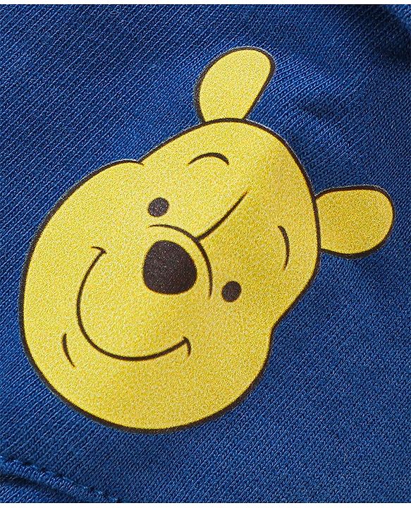 Babyhug Disney Single Jersey Knit Half Sleeves T-Shirt And Shorts Set With Winnie The Pooh Graphics - Yellow & Blue