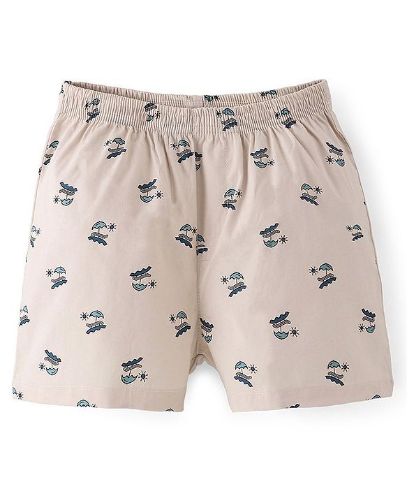 Pine Kids Cotton Elasticated Boxers Cactus Print Pack of 2 (Color May Vary)