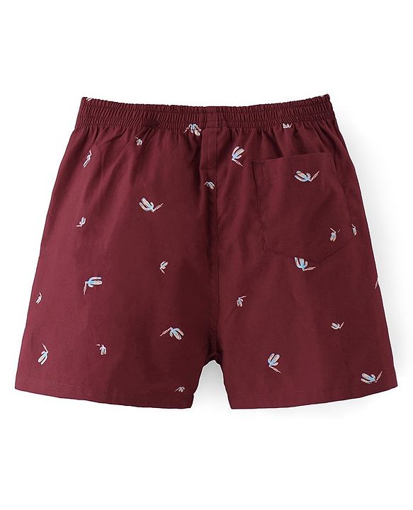 Pine Kids Cotton Elasticated Boxers Cactus Print Pack of 2 (Color May Vary)