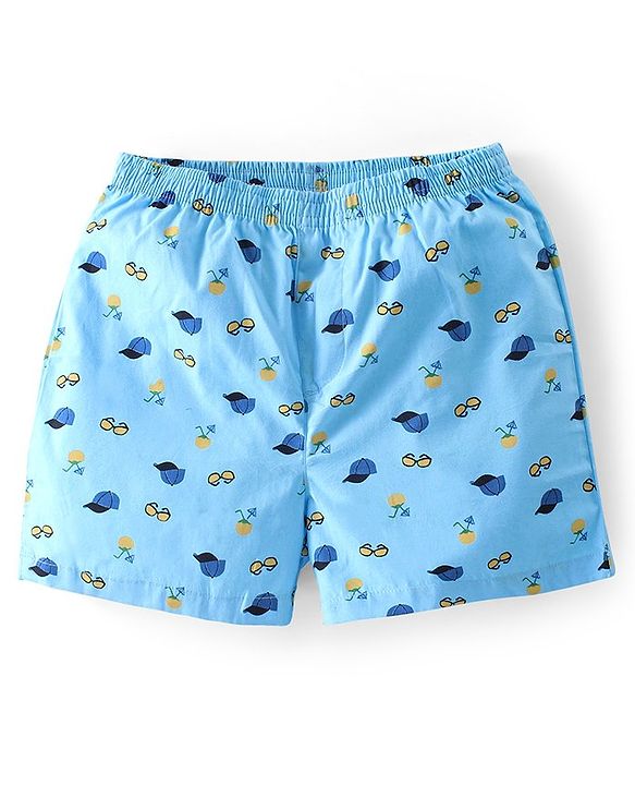 Pine Kids Cotton Elasticated Boxers Sunglasses Print Pack of 2 (Color May Vary)