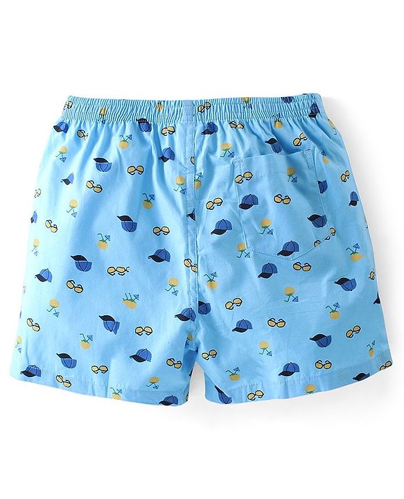 Pine Kids Cotton Elasticated Boxers Sunglasses Print Pack of 2 (Color May Vary)