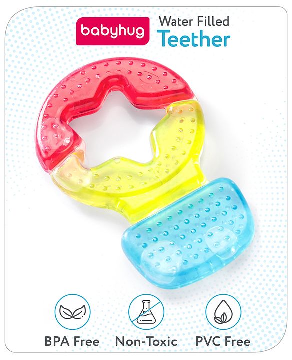 Babyhug Balloon Shaped Water Filled Teether - Red and Yellow| BPA Free Teething Toy| Soothing Gums| 100% Food Grade | Easy to Clean| Easy to Grasp| PVC Free