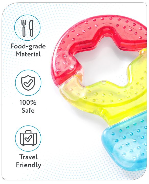 Babyhug Balloon Shaped Water Filled Teether - Red and Yellow| BPA Free Teething Toy| Soothing Gums| 100% Food Grade | Easy to Clean| Easy to Grasp| PVC Free