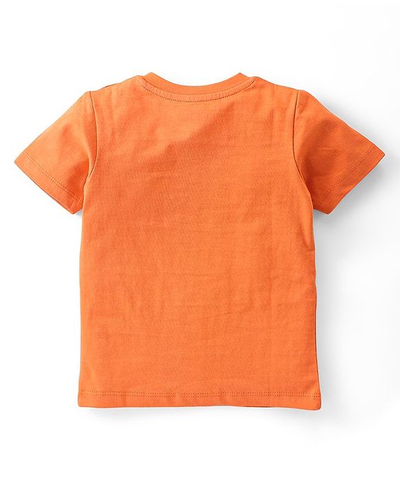 Babyhug Cotton Knit Half Sleeves T-Shirt Bear Graphics Pack Of 3 - Blue Green & Orange