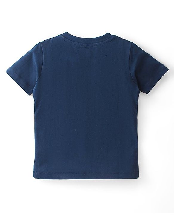 Babyhug Cotton Knit Half Sleeves T-Shirt Bear Graphics Pack Of 3 - Blue Green & Orange