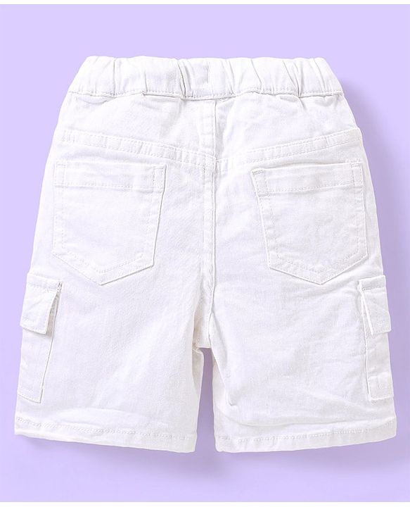 Babyhug 100% Cotton Knit Checkered Shirt & Shorts Set - Blue & White