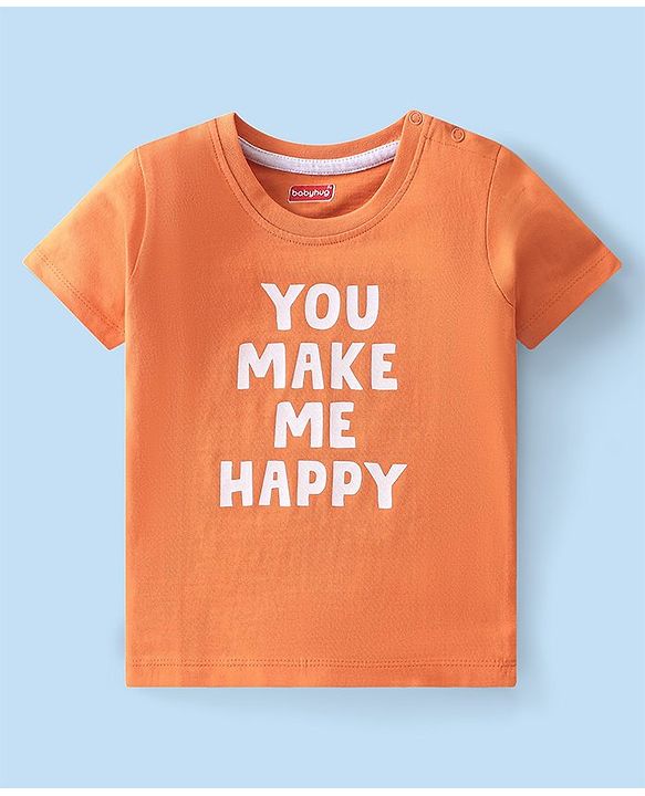 Babyhug Cotton Knit Half Sleeves T-Shirt Stripes & Text Graphics Pack Of 3 - Multicolor