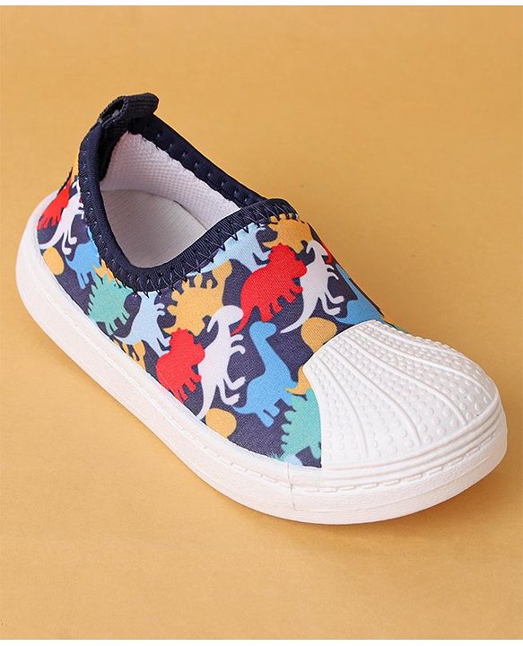 Cute Walk by Babyhug Casual Slip On Shoes Dino Print - Blue