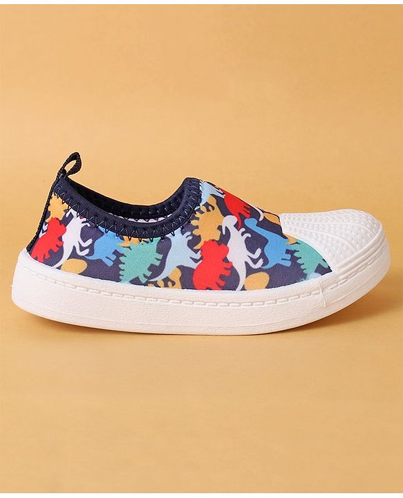 Cute Walk by Babyhug Casual Slip On Shoes Dino Print - Blue
