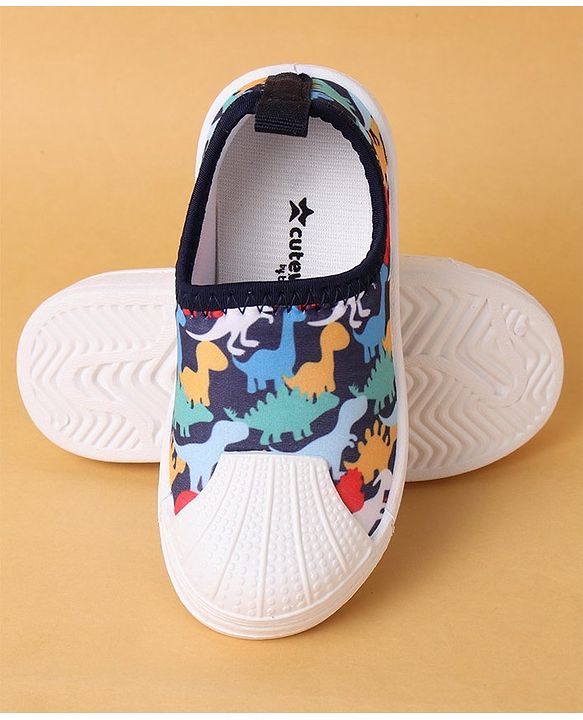 Cute Walk by Babyhug Casual Slip On Shoes Dino Print - Blue