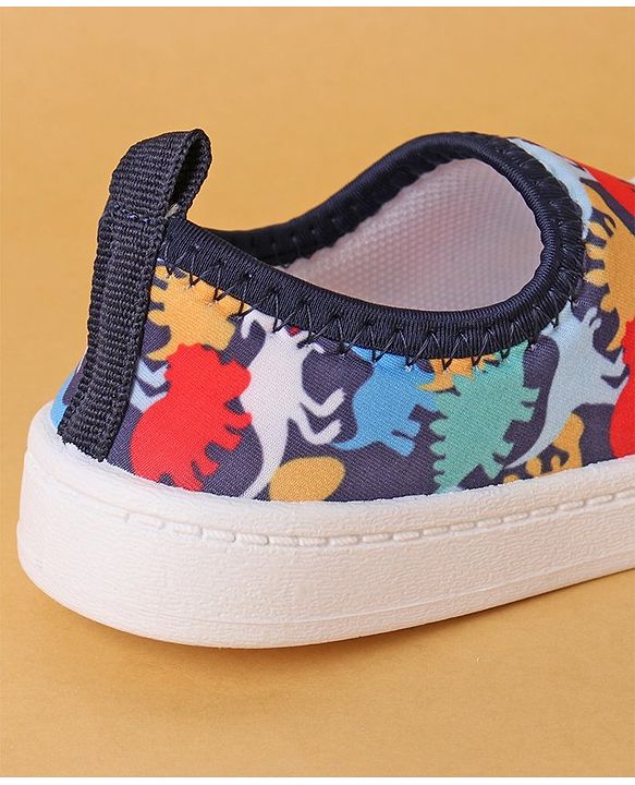Cute Walk by Babyhug Casual Slip On Shoes Dino Print - Blue