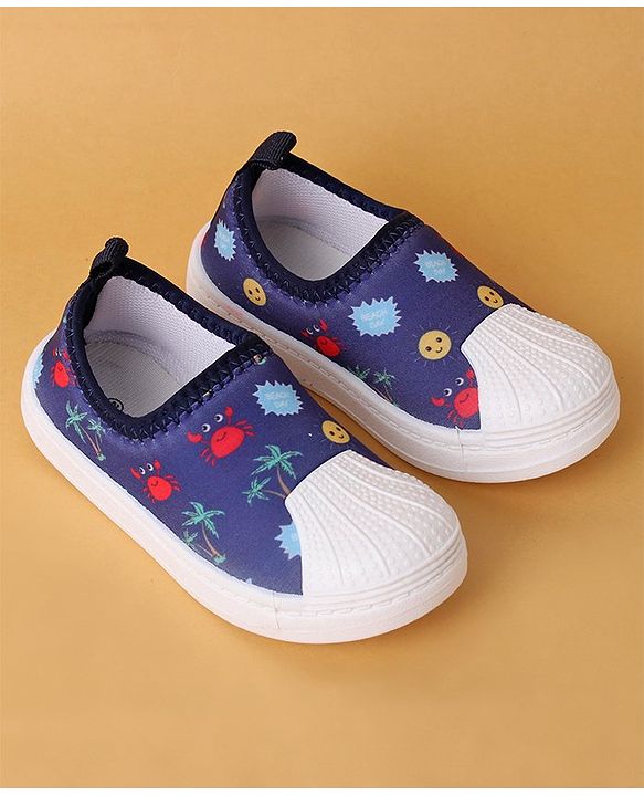 Cute Walk by Babyhug Casual Slip On Shoes Beach Print - Blue