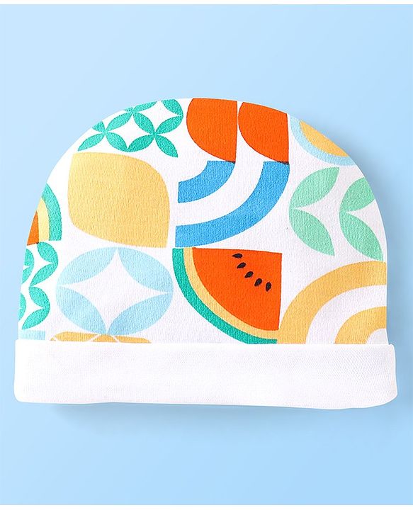 Babyhug 100% Cotton Mittens Fruity Print Pack Of 3 - Multicolour