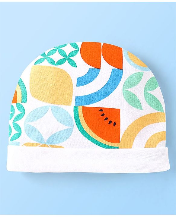 Babyhug 100% Cotton Mittens Fruity Print Pack Of 3 - Multicolour