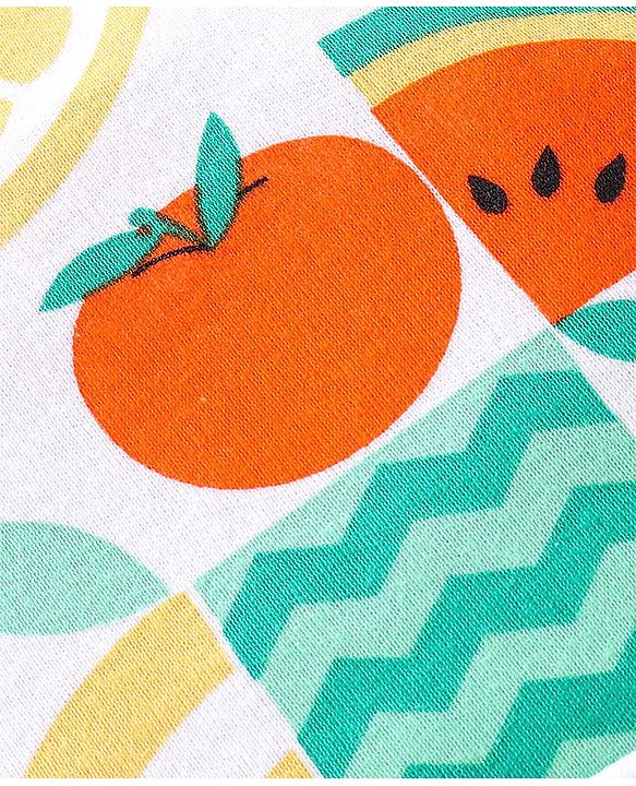 Babyhug 100% Cotton Mittens Fruity Print Pack Of 3 - Multicolour