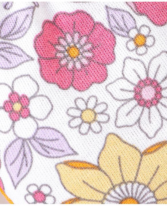 Babyhug 100% Cotton Mittens & Booties Floral Print - Multicolour