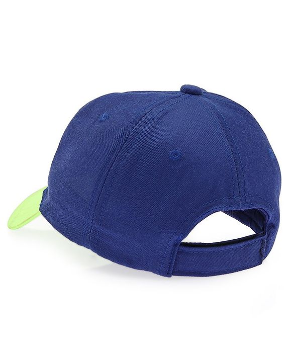 Babyhug Disney Cotton Summer Cap With Mickey Mouse Graphics - Blue & Green