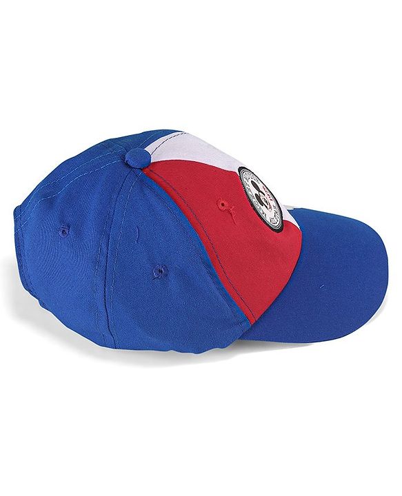 Babyhug Disney Cotton Summer Cap With Mickey Mouse Graphics - Blue