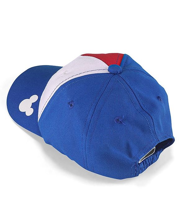 Babyhug Disney Cotton Summer Cap With Mickey Mouse Graphics - Blue