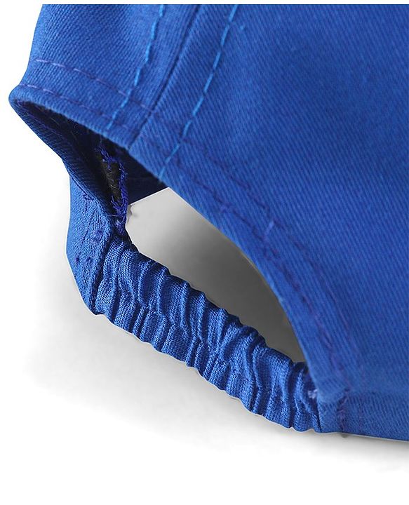 Babyhug Disney Cotton Summer Cap With Mickey Mouse Graphics - Blue
