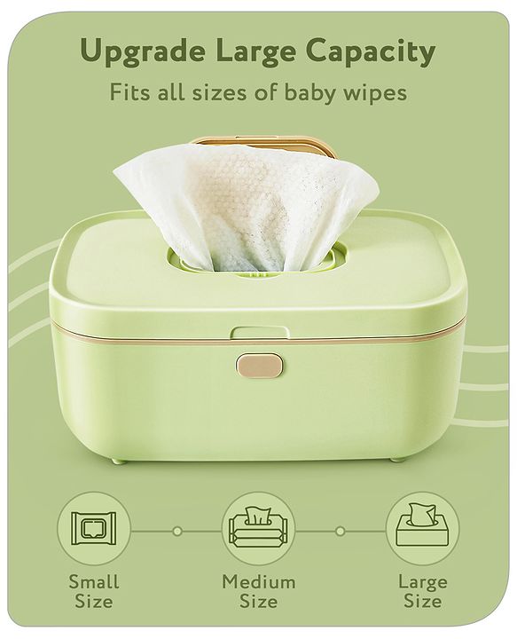 Babyhug Baby Wipes Warmer with LED Display - Green