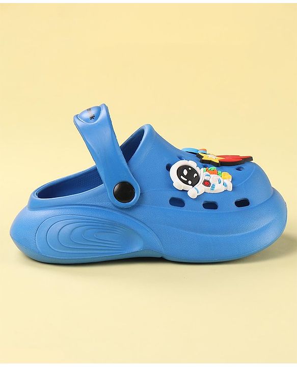 Cute Walk by Babyhug Back Strap Closure Clogs with Spaceship Applique - Blue